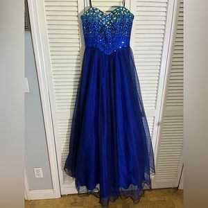 Strapless ball gown style dress